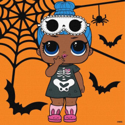 Картина за номерами для дітей "L.O.L. Surprise! Sleepy Bones" 25x25см, термопакет, ТМ Ідейка, Україна арт: KHO1332