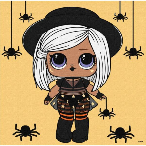 Картина за номерами для дітей "L.O.L. Surprise! Witchay Babay" 25x25см, термопакет, ТМ Ідейка, Україна арт: KHO1333