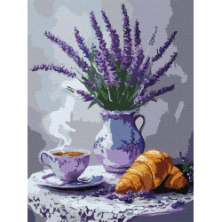 Картина по номерам "Лавандовый натюрморт" 30x40см, термопакет, ТМ Идейка, Украина