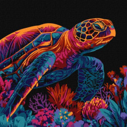 Картина по номерам "Загадочная черепаха" 30х30см, термопакет, ТМ Идейка, Украина