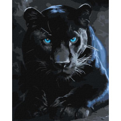 Картина по номерам "Дикая пантера" 40x50см, термопакет, ТМ Идейка, Украина