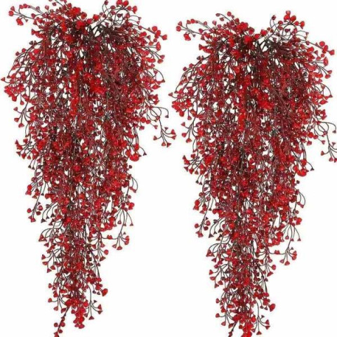 Гілки для декору з червоними ягодами, пак. 25*15см арт: TNW-N