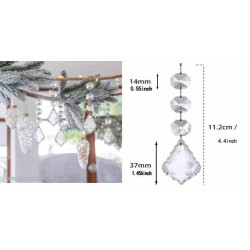 Набор подвесов акриловых на елку ангел 11.2см, 30шт, пак. 19*11см