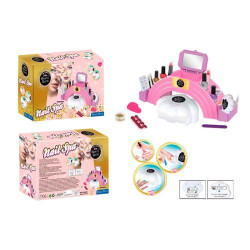 Косметика помада, набор для маникюра, лак 4шт, блеск/глитер 2шт, сушилка-воздух, пилка, полировка 