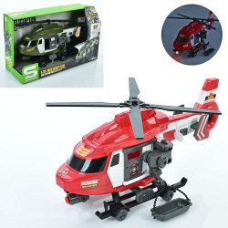 Гелікоптер 29см, 1:16, звук, світло, рухливі деталі, 2 види (військовий, пожежний), на бат(табл), в кор. 31,5*18,5*12,5см  арт: JS128AC