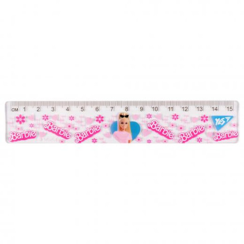 Линейка 15 см Barbie, ТМ YES, Украина