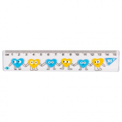 Лінійка 15 см Stand with Ukraine, ТМ Yes, Україна арт: 370665