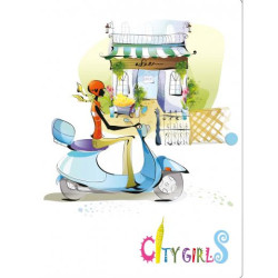 Папка на кнопке объемная А4 "City girls" L6005