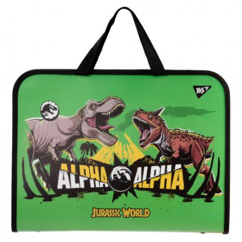 Папка-портфель YES FC на блискавці з тканинними ручками "Jurassic World" арт: 491988