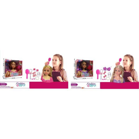 Голова для зачісок гребінець, шпильки, в кор. 30*13*26см  арт: 2813D/2813E(1720988)