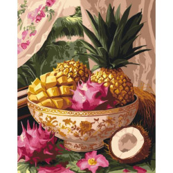 Картина по номерам "Тропические дары" лак 40*50см, термопакет, ТМ ART Craft, Украина