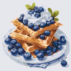 Картина по номерам "Черничный десерт" лак 40*40см, термопакет, ТМ ART Craft, Украина