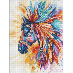 Алмазна мозаїка &quot;Яскравий кінь&quot; 30х40см, термопакет, ТМ Ідейка, Україна арт: AMO8236