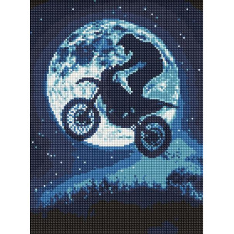 Алмазна мозаїка "Нічний драйв" 30х40см, термопакет, ТМ Ідейка, Україна арт: AMO8247