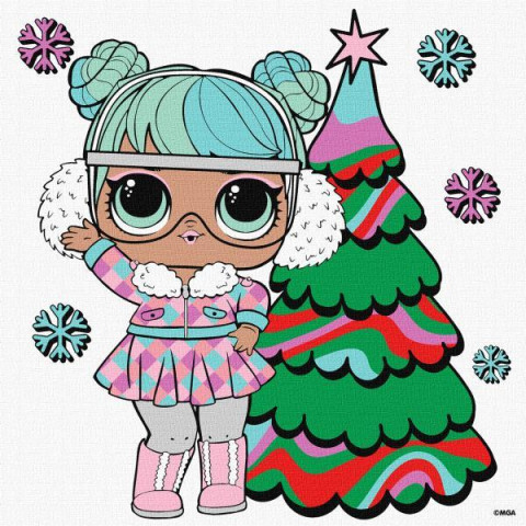 Картина за номерами для дітей "L.O.L. Surprise! Jolly Vibes. Bon Bon" 25x25см, термопакет, ТМ Ідейка, Україна арт: KHO1329