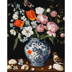 Картина по номерам "Букет в красивой вазе" 40х50см, термопакет, ТМ Идейка, Украина