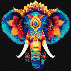 Картина по номерам "Загадочный слон" 30х30см, термопакет, ТМ Идейка, Украина