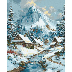 Картина по номерам "Новогодний пейзаж" 40х50см, термопакет, ТМ Идейка, Украина