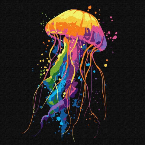 Картина за номерами "Яскрава медуза" 30х30см, термопакет, ТМ Ідейка, Україна арт: KHO6825