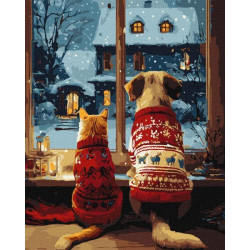 Картина по номерам "Уют пушистиков" 40х50см, термопакет, ТМ Идейка, Украина