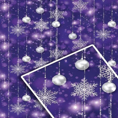 Папір пакувальний крейдований новорічний 70*100см 10л/уп  (50уп) арт: 519