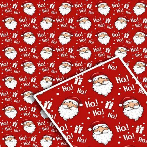 Папір пакувальний крейдований новорічний 70*100см 10л/уп  (50уп) арт: 530