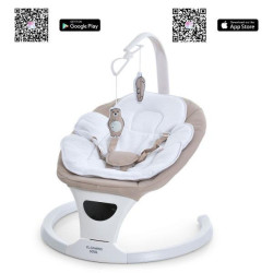 Заколисуючий центр SOUL Beige, пульт, 5швидк., таймер, 12 мелодій, Bluetooth, APP, сенсор заколисування, бежевий  арт: ME1175SOULBeige