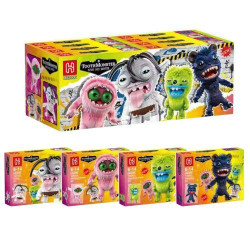 Конструктор монстр, від 119дет, ЦІНА ЗА 1ШТ, 4 види, в  дисплеї, 38,5*15*17см  арт: H82006