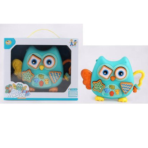Пианино Сова, 23*16*5см, музыка, звуки животных, свет, 3 режима, сортер 