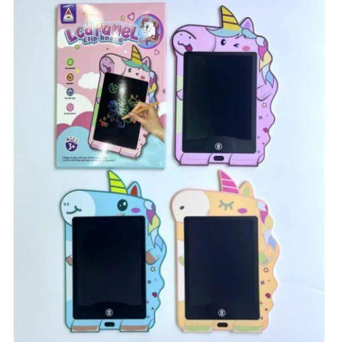 Планшет LCD 8 дюймов, единорог, 20*31см, цветной, 3 вида, бат