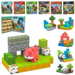 Конструктор магнитный, блоки 2х2см, фигурка 