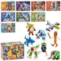 Конструктор IB, Італійський мем, монстр, вд 56дет, ЦІНА ЗА 1ШТ, 8 видів, в дисплеї, 30*19,5*16,5см  арт: 7266