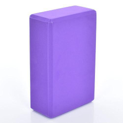 Блок для йоги EVA, 120г, фиолетовый, пак. 23*15*7,5см 