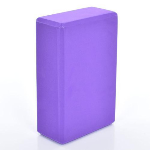Блок для йоги EVA, 120г, фиолетовый, пак. 23*15*7,5см 