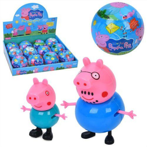 Фігурки для гри PP, фігурка 2шт (від 5см до 8,5см), куля-сюрприз 10см, 12шт(мікс видів) в дисплеї, 42*10,5*32см   арт: 310-32