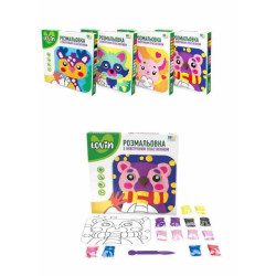 Розмальовка з повітряним пластиліном ТМ Lovin Набір для ліплення &quot;Лісові друзі&quot;, в кор. 24*24*2см арт: 7000220