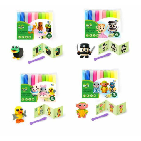 Набір для ліплення з повітряним пластиліном 20 стіків Fun ТМ Lovin, пак. 16*16*3см арт: 7000232