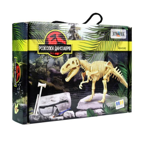 Набір для творчості Розкопки динозаврів. Тиранозавр (укр), в кор. 25,3*18*5,5см, ТМ Стратег, Україна арт: 30831S