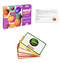Настольная игра "Изучай мир. Фрукты" на украинском языке, в кор. 28*19*3см, ТМ Стратег, Украина