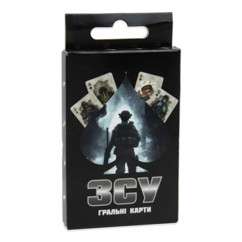 Карткова гра ЗСУ темна українською мовою, в кор. 11*5,5*1см, ТМ Стратег, Україна арт: 30789S