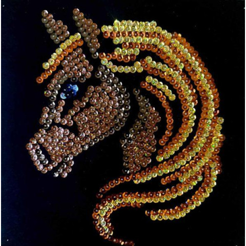 Набір для творчості з паєток "Вогнегрива", в кор. 29*29*4см, ТМ Колібрі АРТ, Україна арт: АРТ06-02