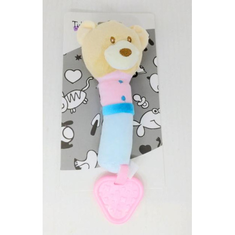 Брязкальце-пищалка Ведмедик, на планш. 22*12см, ТМ Tulilo, Польща арт: 9411