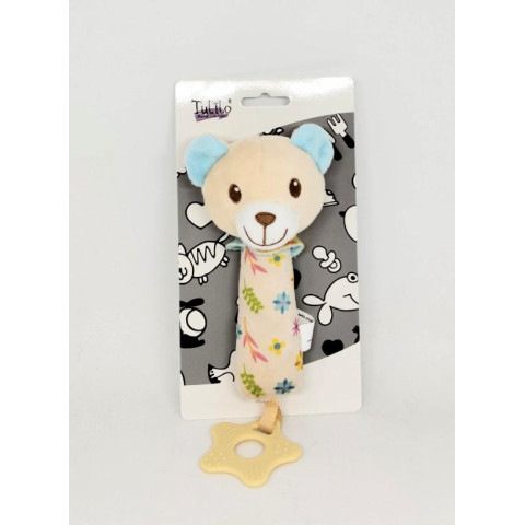 Брязкальце-пищалка Ведмедик, на планш. 22*12см, ТМ Tulilo, Польща арт: 9451