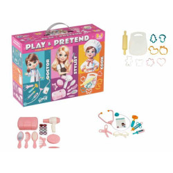 Подарочный набор для девочек Три профессии. Врач, Стилист, Повар, в кор. 33*23*10.4см, ТМ Технок, Украина