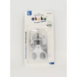 Маникюрный набор детский белый, на планшете. 18*10см, ТМ AKUKU, Польша