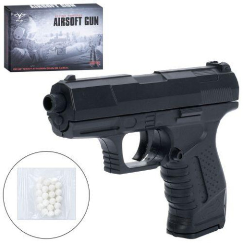 Пистолет 13см, пластиковые пули, кор. 16*10,5*3,5см 