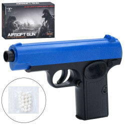 Пистолет 17см, пластиковые пули, кор. 18*12,5*3,5см 