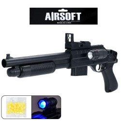 Автомат 53см, пластикові кулі, світло, на бат(табл), пак. 60*20*5см  арт: 0581A