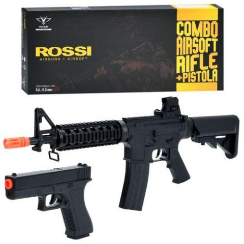 Автомат 78см, набір зброї 2шт , стріляє пластиковими кулями, в кор. 70*28*8см  арт: 9904