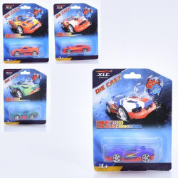 Машина метал, 8см, змінює колір, 4 види, на листі, 11,5*15*2см   арт: 1210-37A